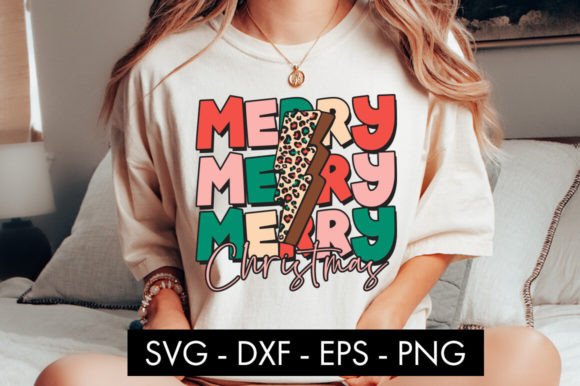 Download Merry Christmas Lightning Bolt SVG - Christmas Collection