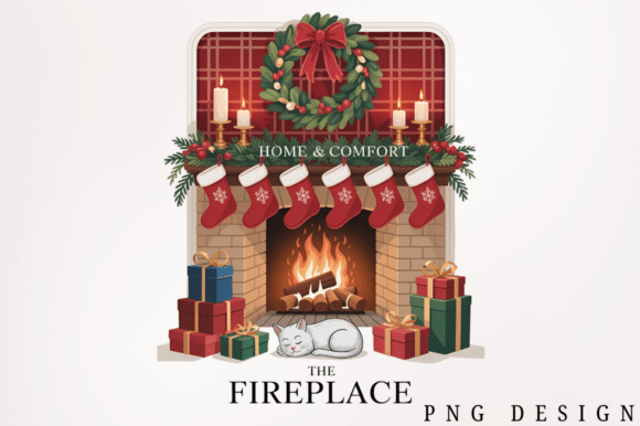 Download Fireplace Christmas Tarot Card Clipart P - Christmas Collection