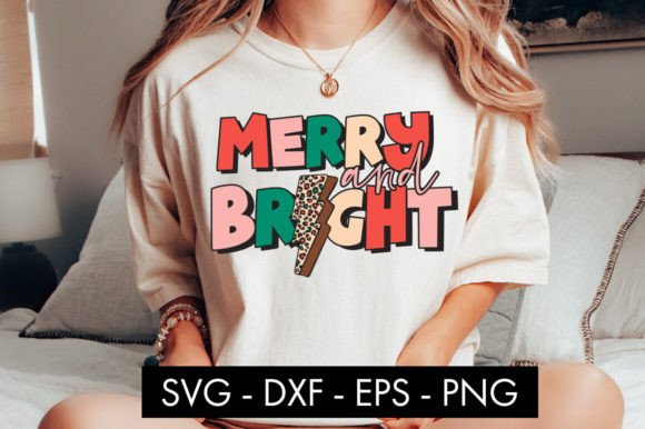 Download Merry and Bright Christmas Lightning SVG - Christmas Collection