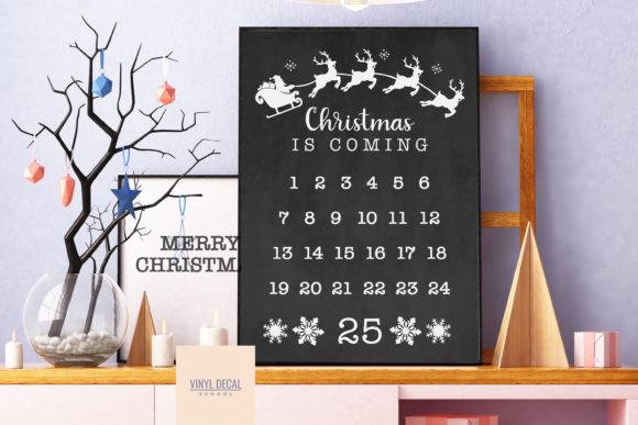 Download Christmas Countdown Chalkboard Advent Calendar - Christmas Collection