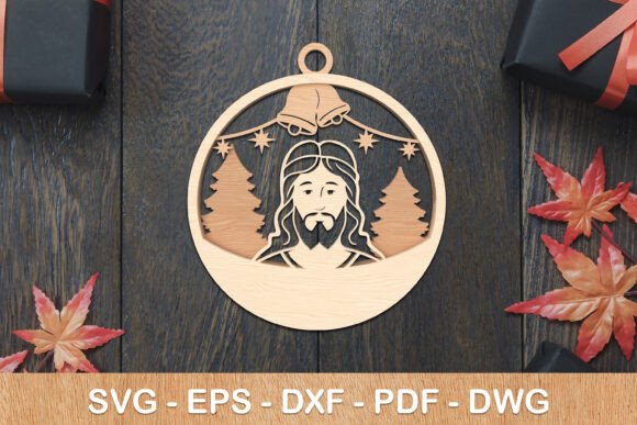 Download Christmas JESUS Laser Cut Ornament - Christmas Collection