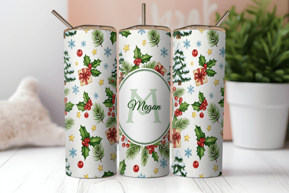 Download Christmas Pattern Custom Tumbler Wrap - Christmas Collection