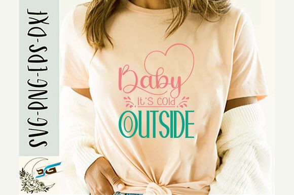 Download Christmas T-shirt Design, Baby It’s Cold - Christmas Collection
