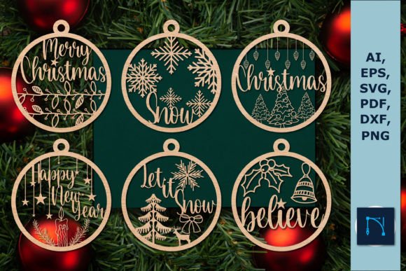 Download Christmas Ornaments Glowforge SVG Bundle - Christmas Collection