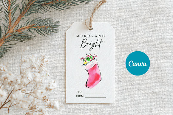 Download Merry Christmas Gift Tag Template - Christmas Collection