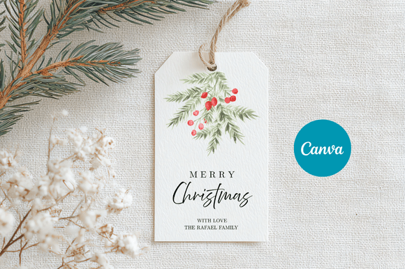 Download Merry Christmas Gift Tag Template - Christmas Collection