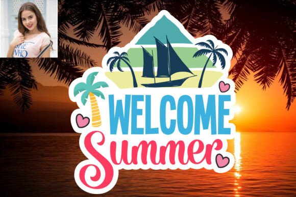 Download Welcome Summer SVG Sticker Design - Summer svg Collection